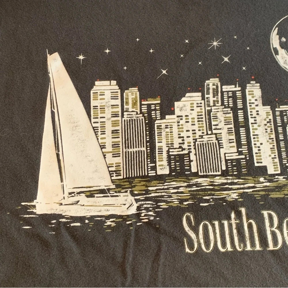(2) Abercrombie Fitch Men’s South Beach Florida Logo Shirts XXL Charcoal Gray - Picture 4 of 12